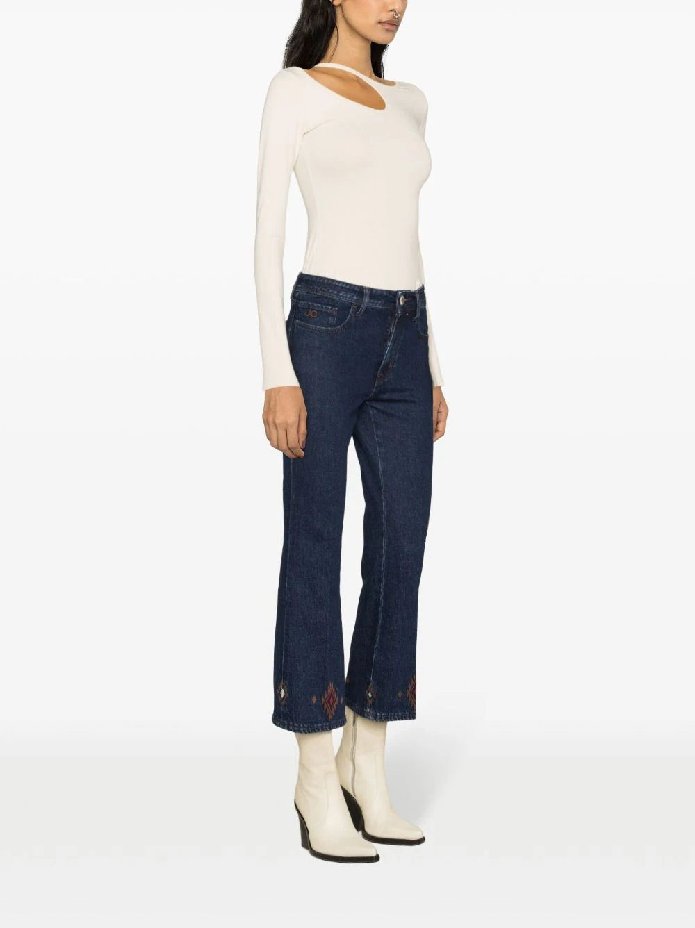 Jeans victoria con ricamo
