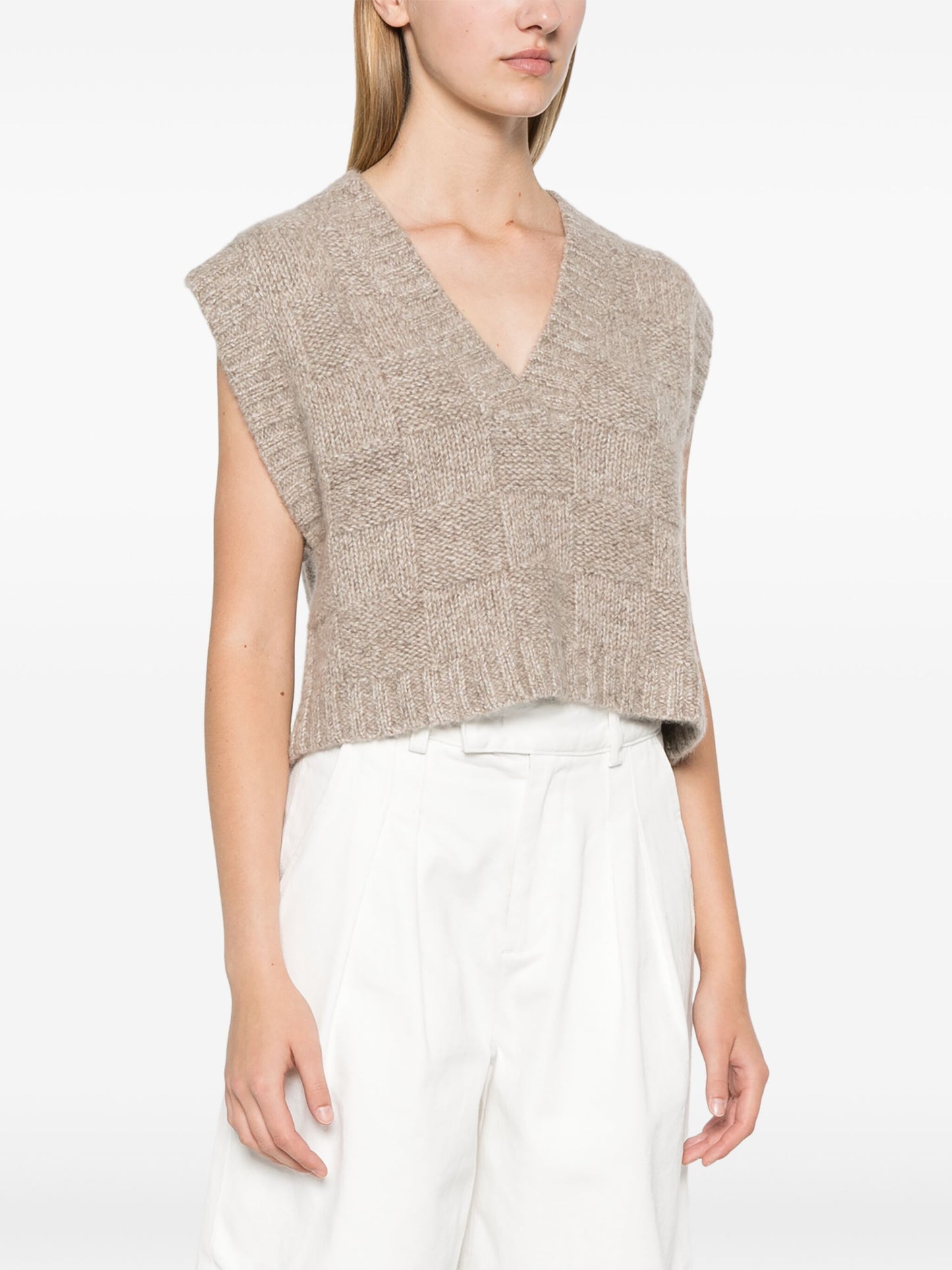 Gilet cashmere noce