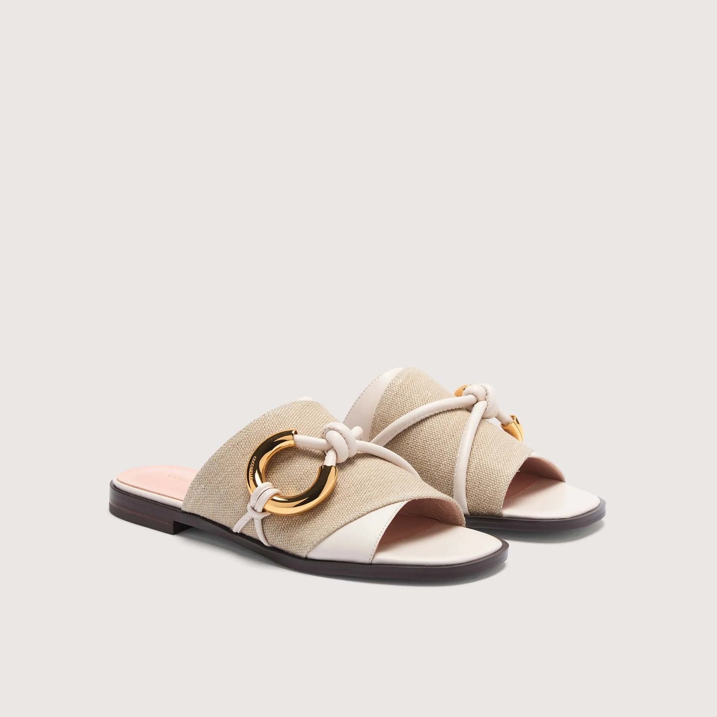 Ciabatte Coccinelle corda bianche