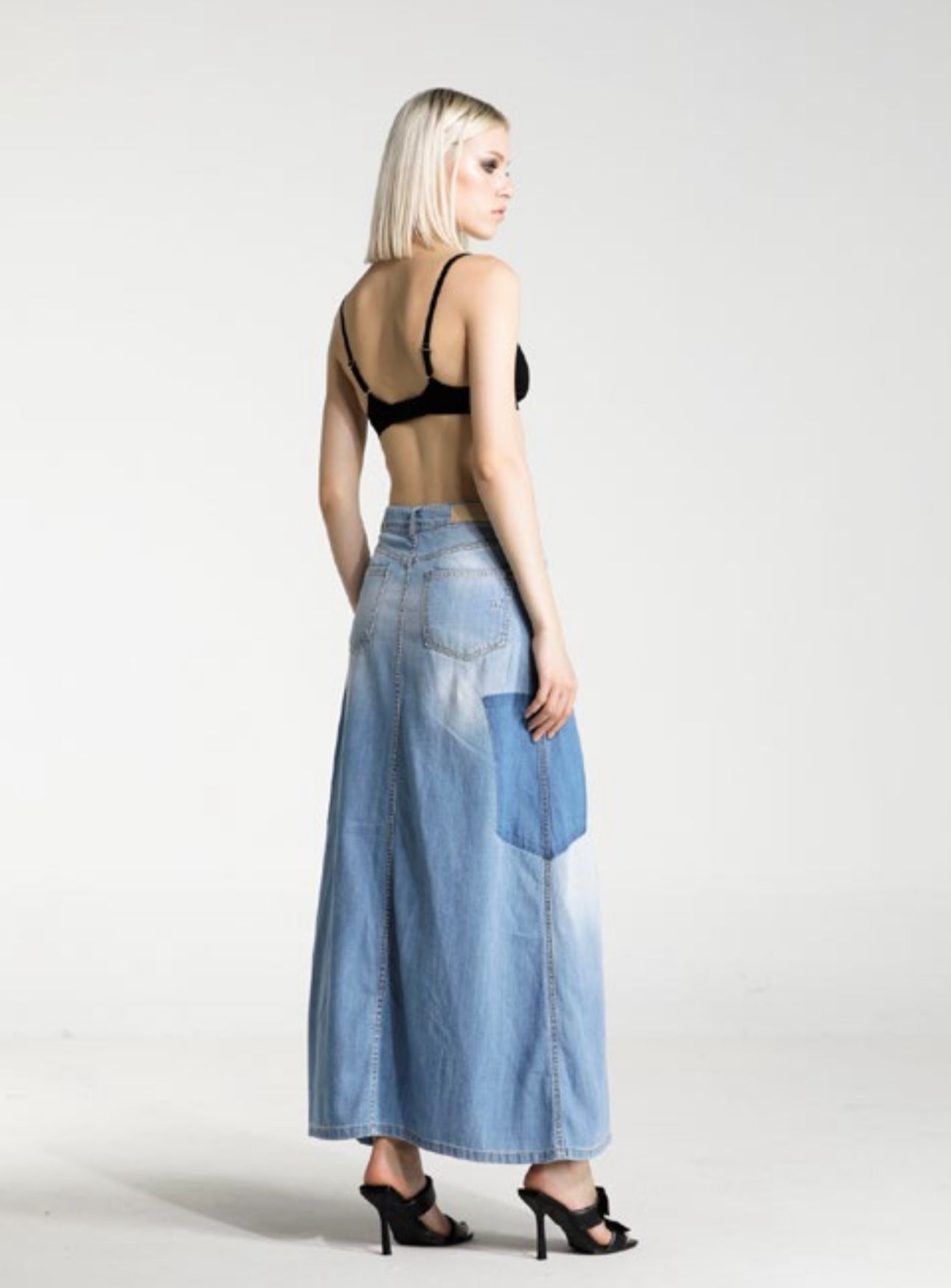 Gonna con spacco ella noir'n blue