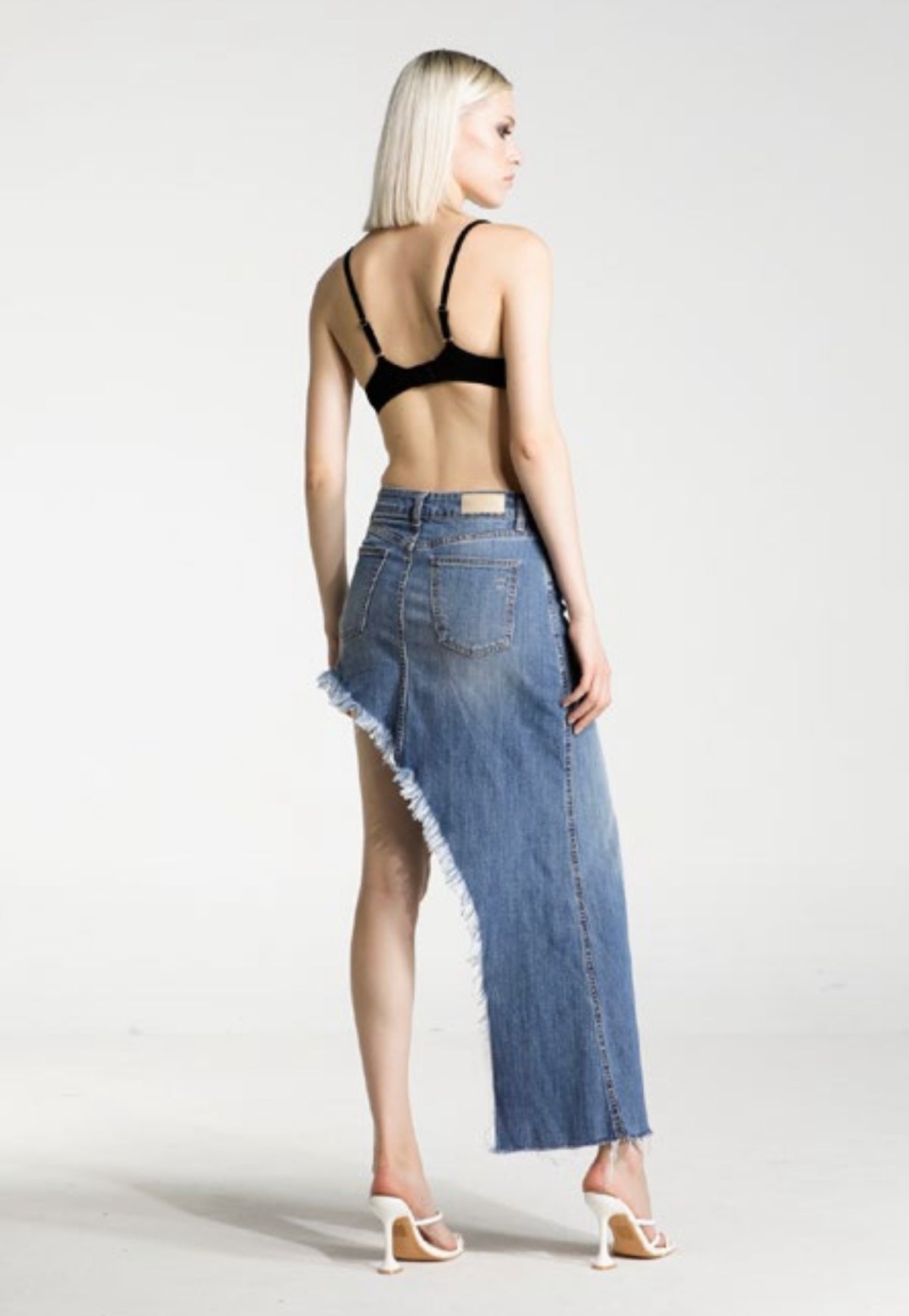 Gonna assimetrica in jeans Noir'n blue