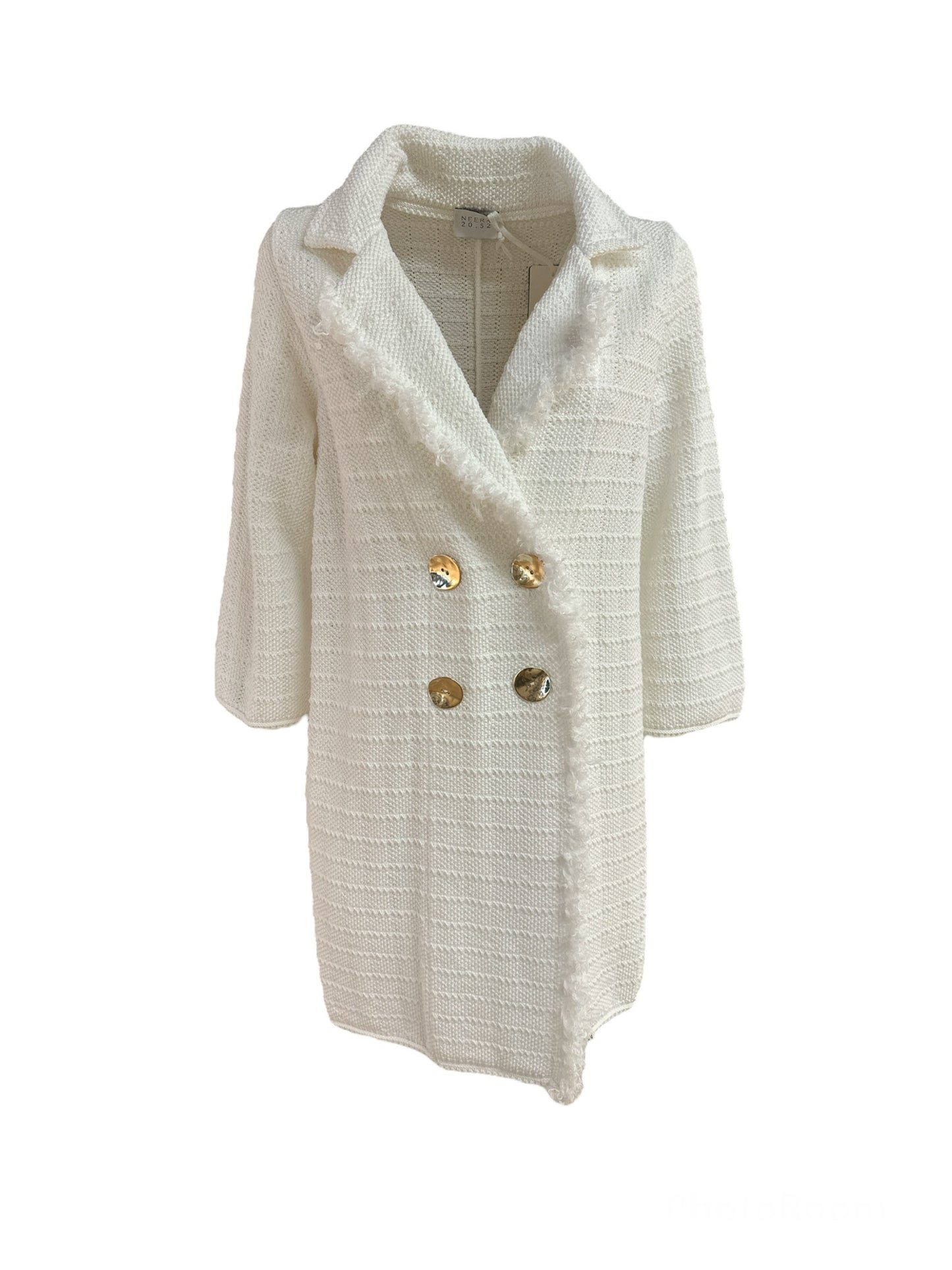 Cappotto Neera 20.52 in maglia bianco