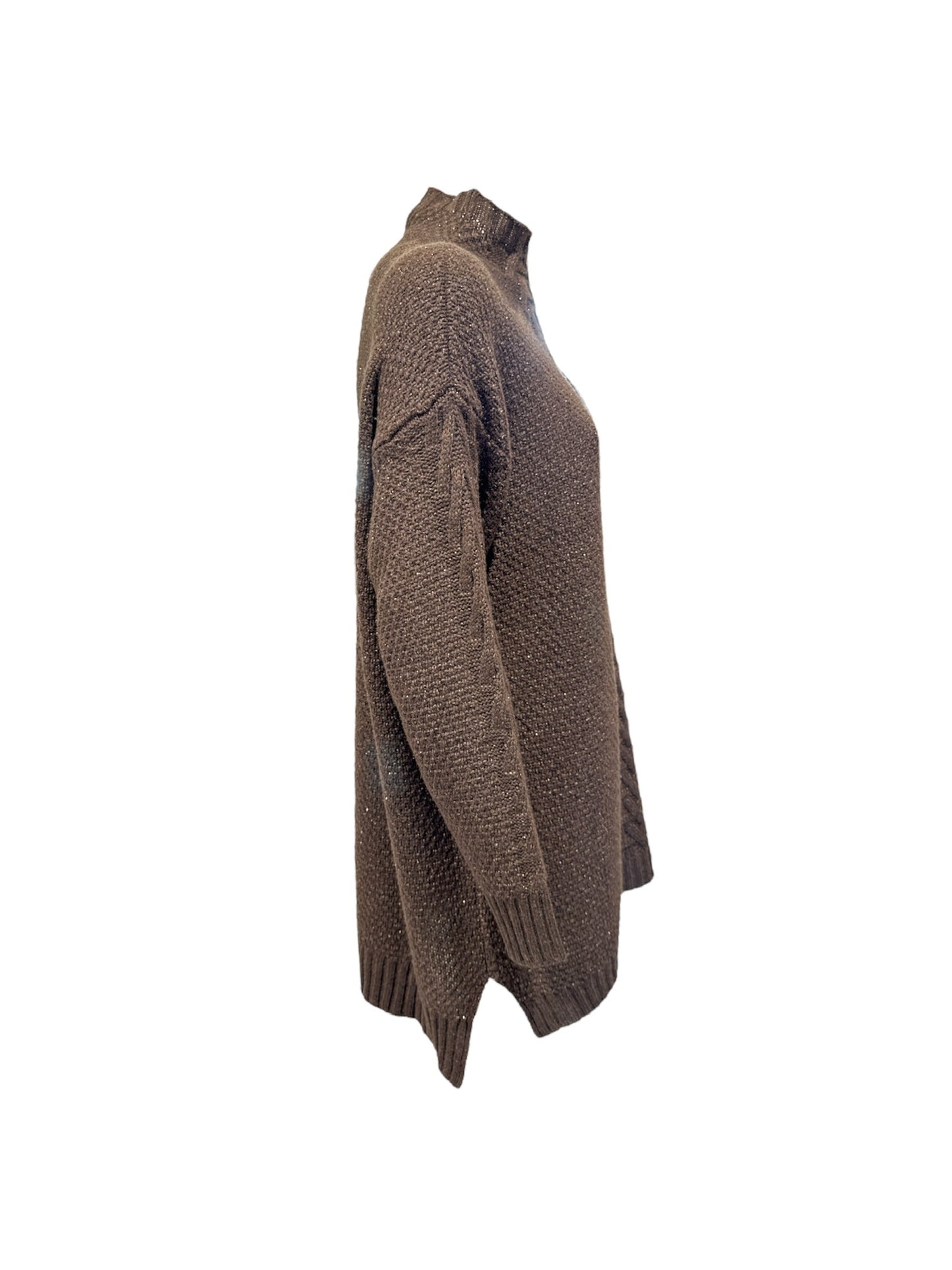 MAXI MAGLIA LUREX CACAO