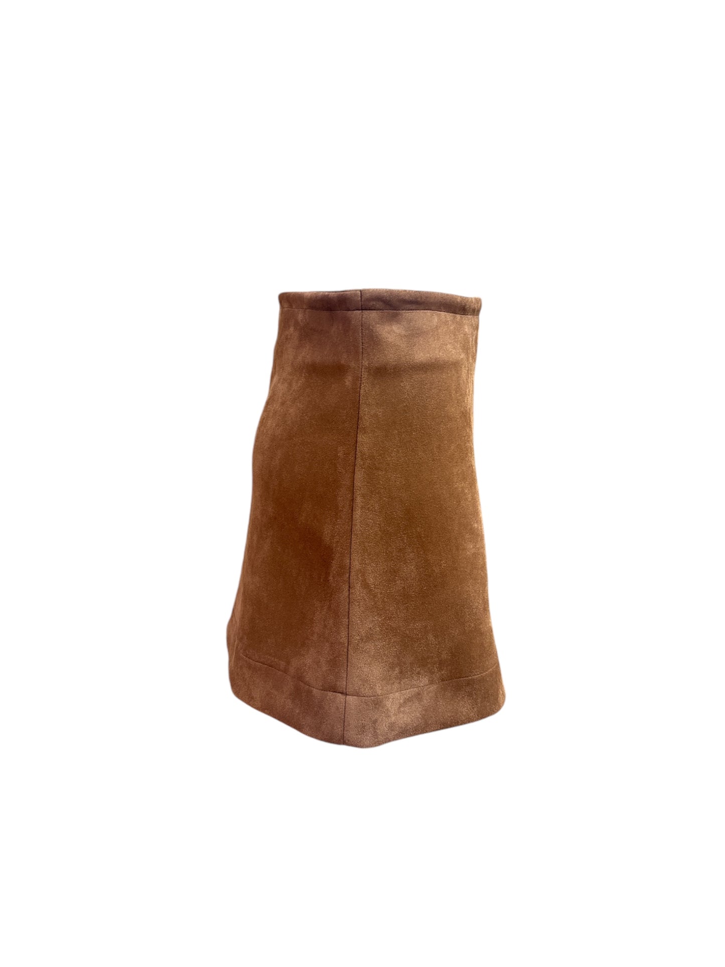 Gonna eco-suede cuoio