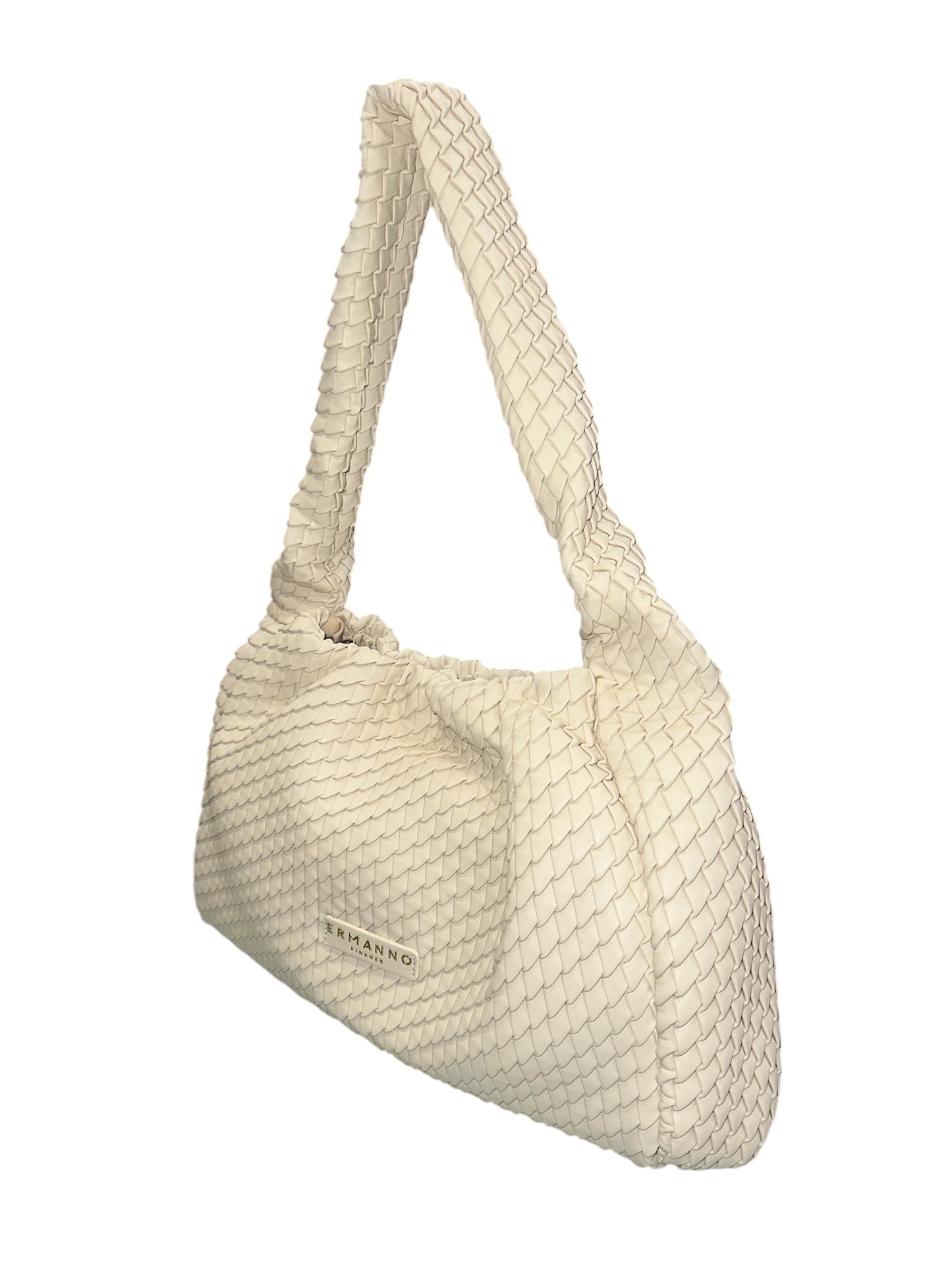 Borsa Ermanno Firenze avorio big plissettata