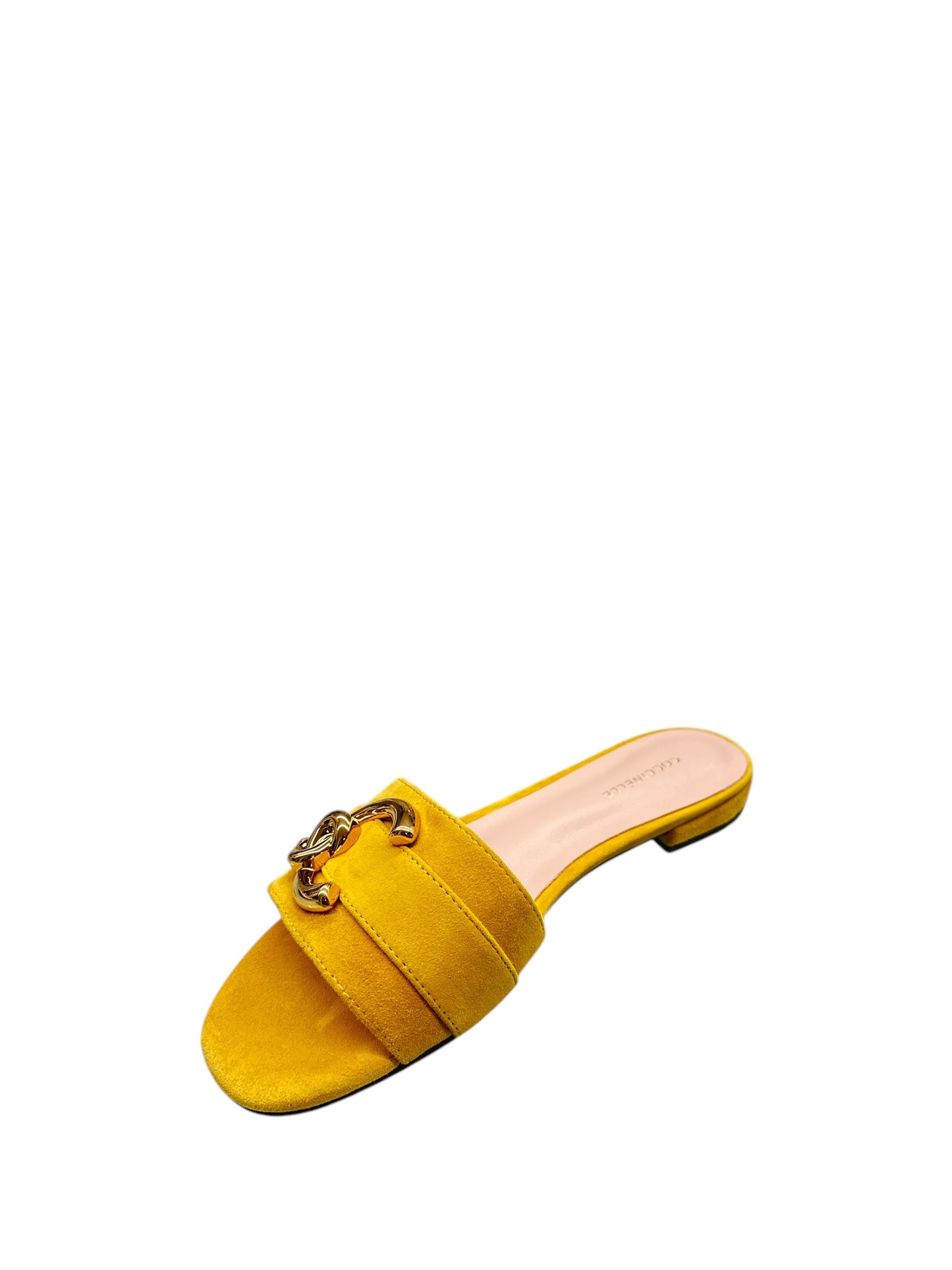 Ciabatte suede in ocra Coccinelle