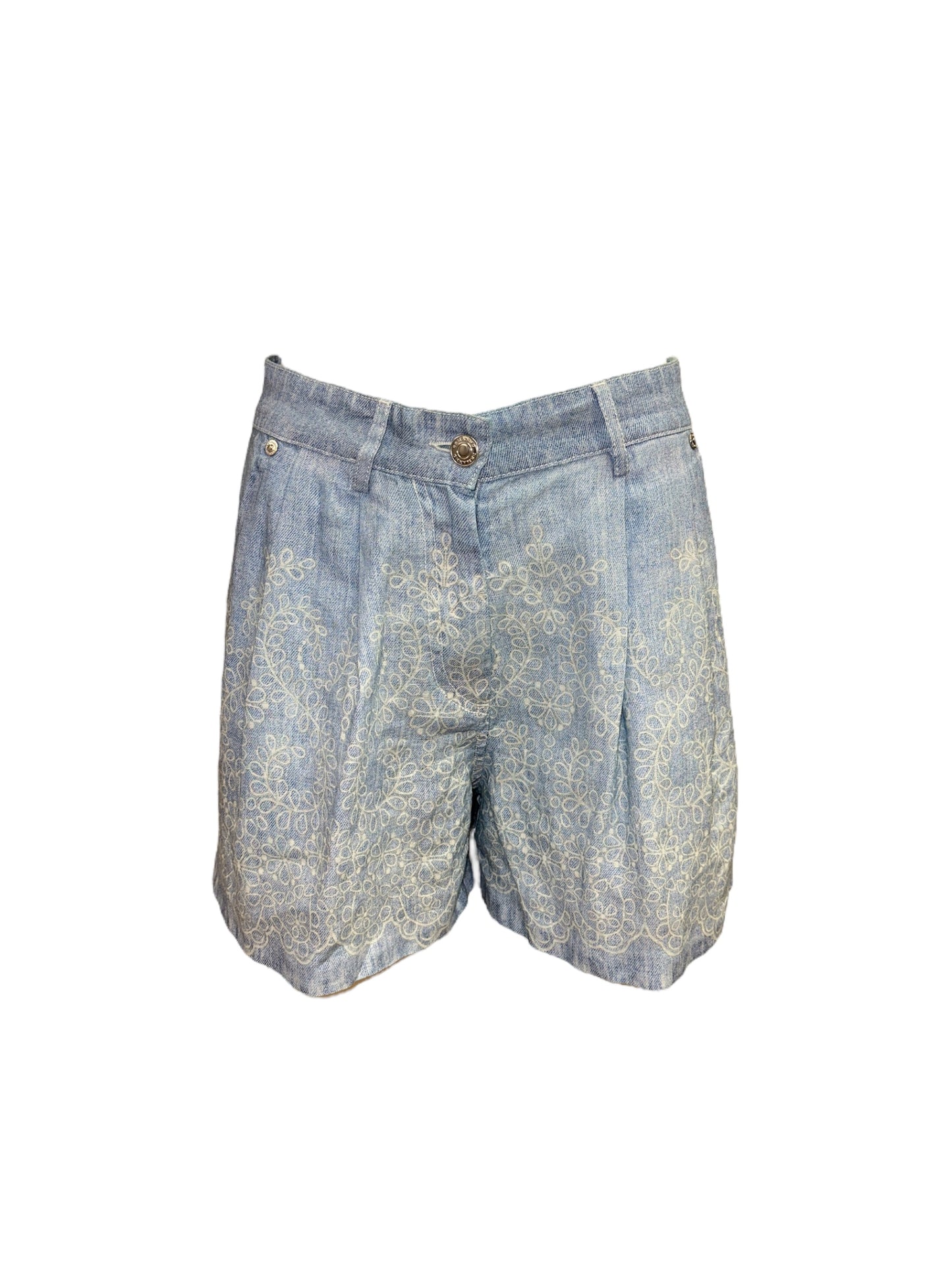 Short Lino Stampa Denim