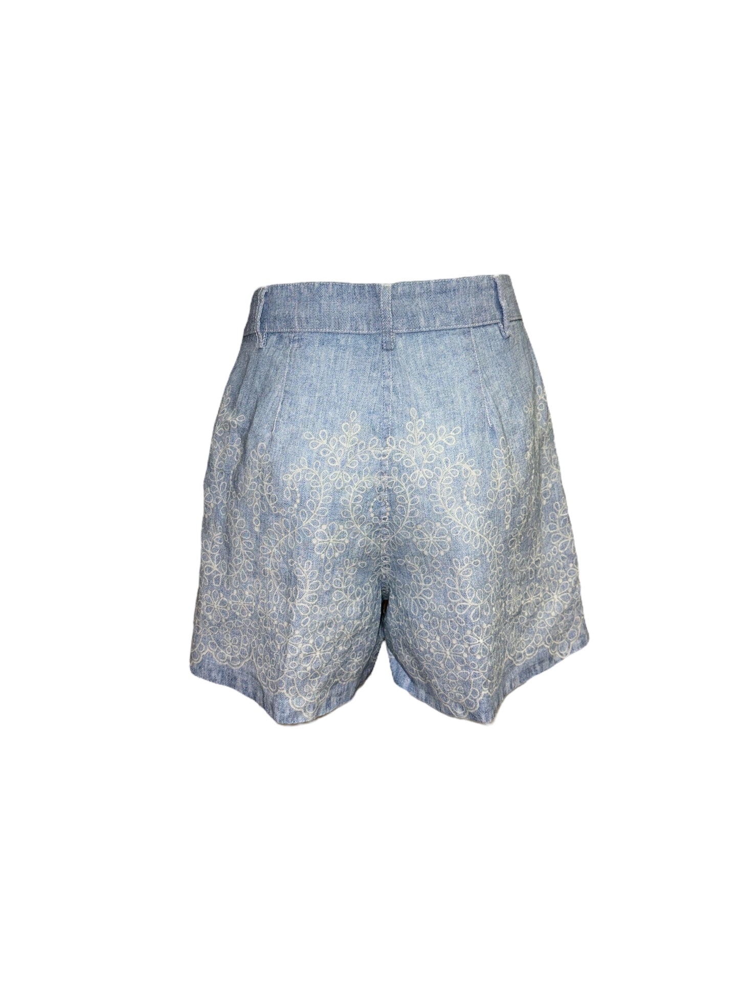 Short Lino Stampa Denim