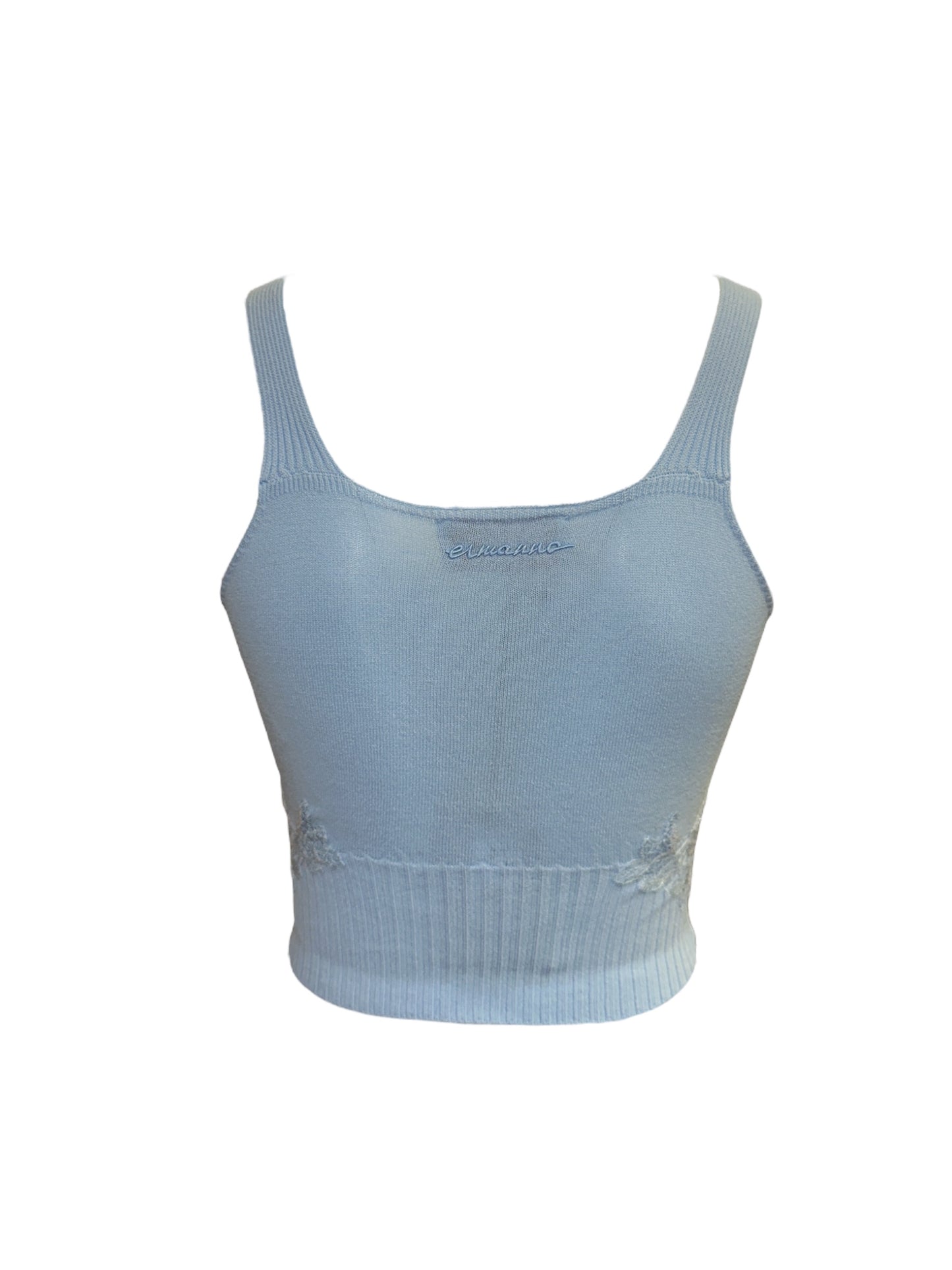 Top corto Ermanno Firenze con pizzo