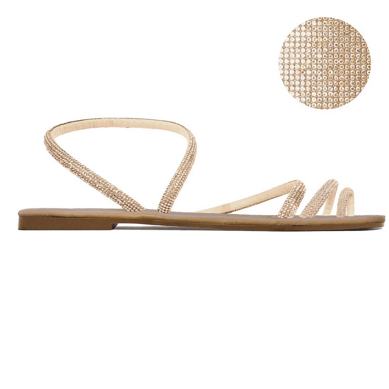 Sandalo basso Ring Strass