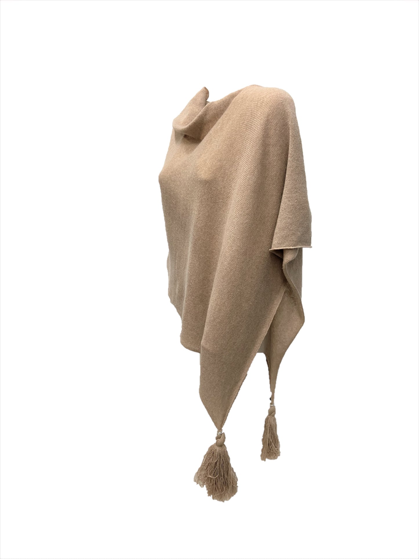 Poncho LDYBG Ladybug 100% cashmere caramello