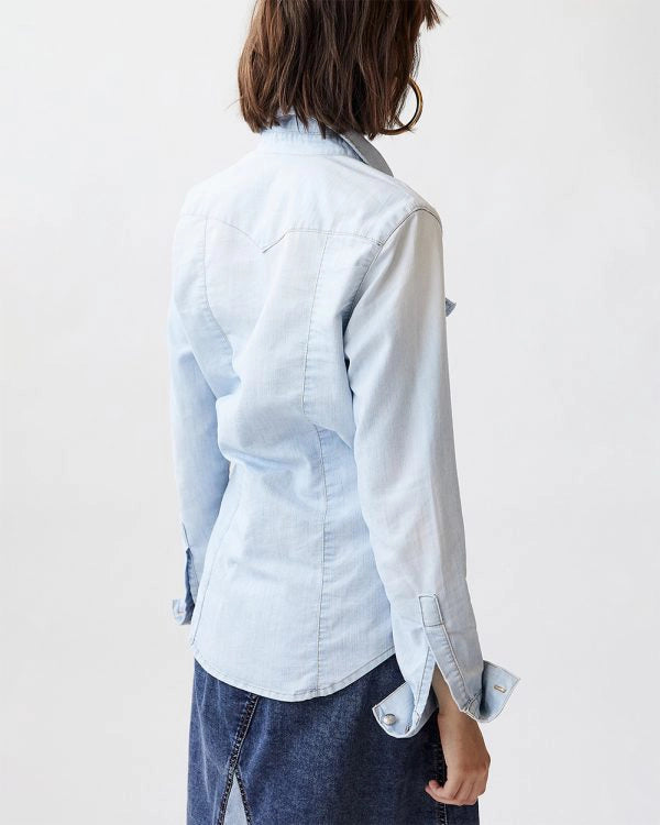 Camicia Jeans Denim Bleach