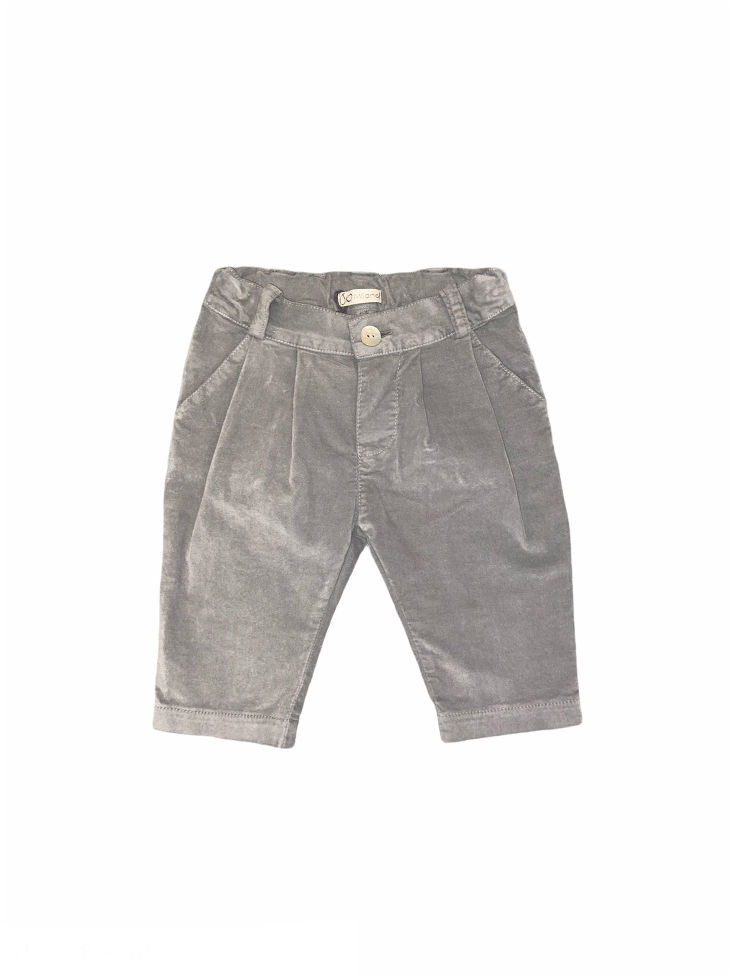 PANTALONE VELLUTO GRIGIO