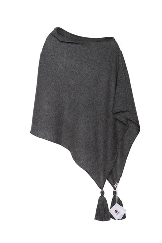 PONCHO CASHMALA GRIGIO ANTRACITE