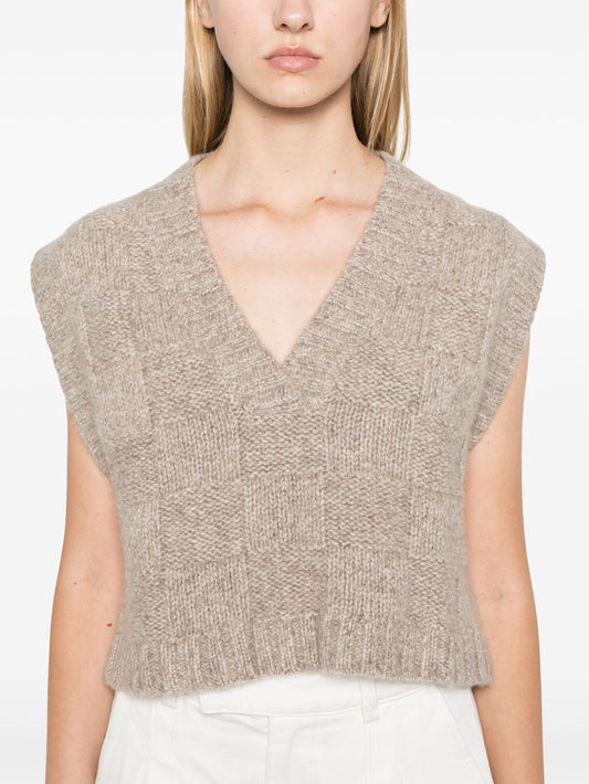Gilet cashmere noce