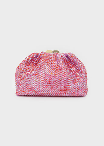 BORSA CON PIETRE FUXIA