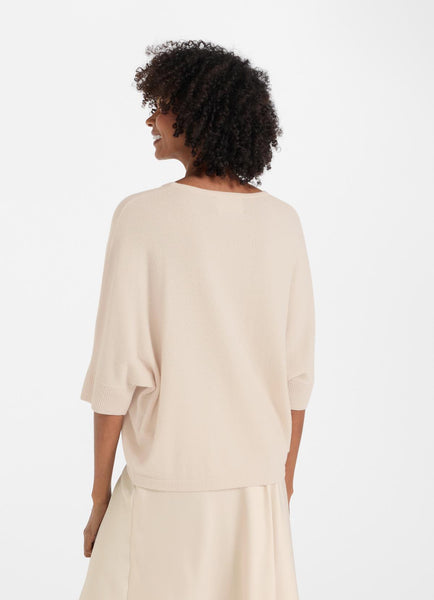 MAGLIA MISTO CASHMERE BLANCA