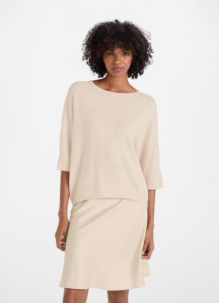 MAGLIA MISTO CASHMERE BLANCA