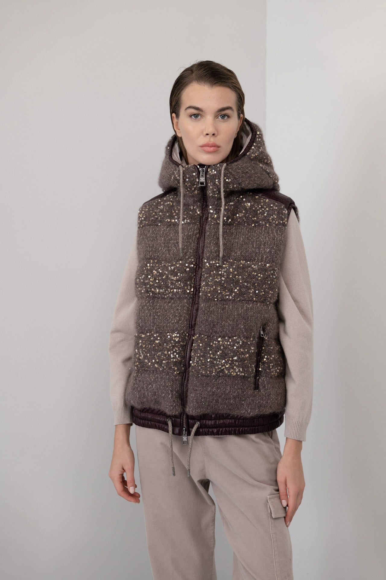 GILET PADDED CHOCOLATE