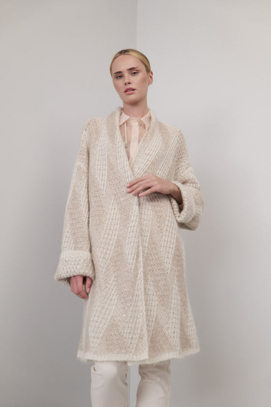 Cardigan mohair lurex