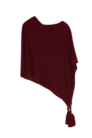 PONCHO CASHMALA BORDEAUX