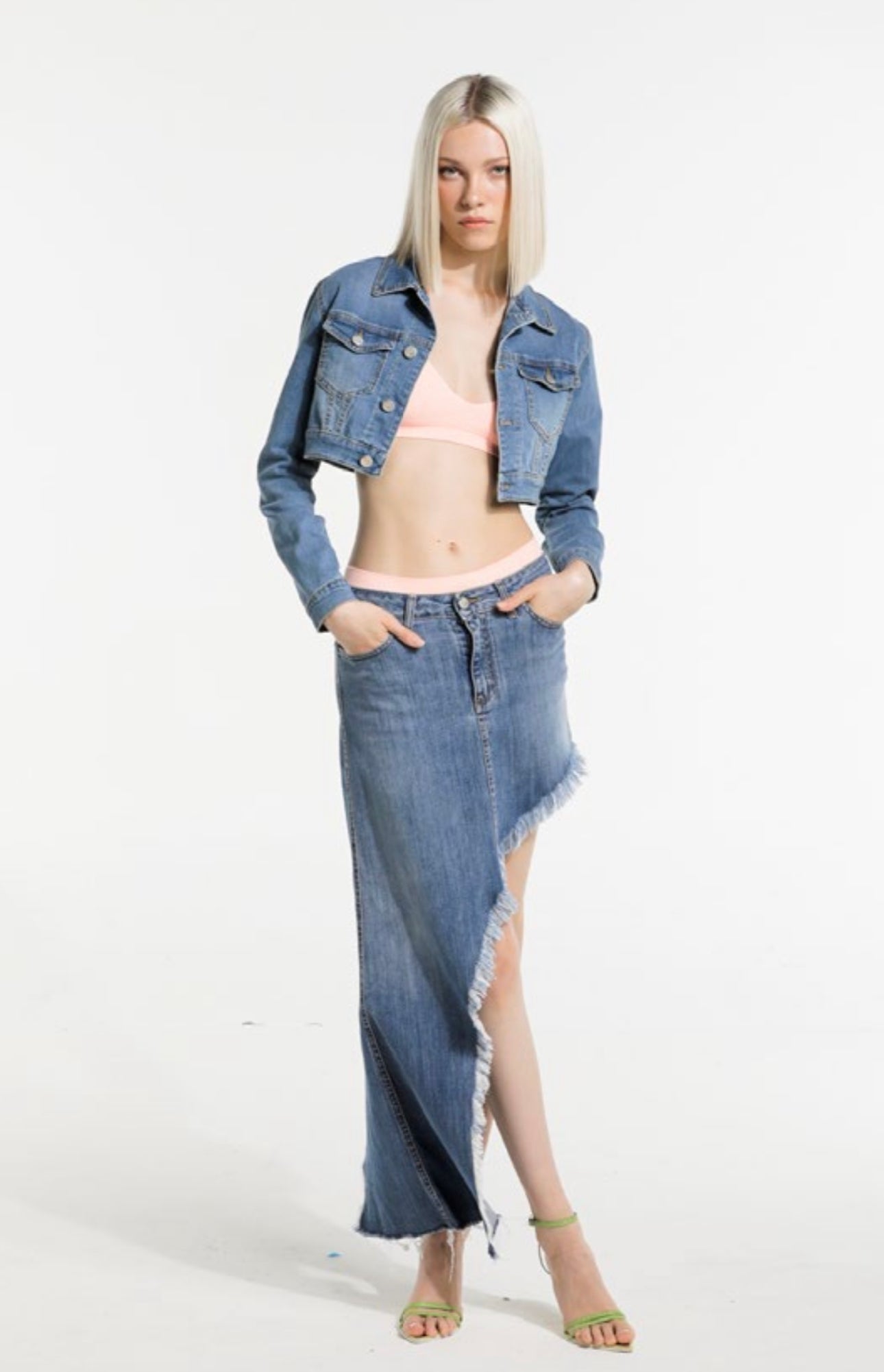 Gonna assimetrica in jeans Noir'n blue