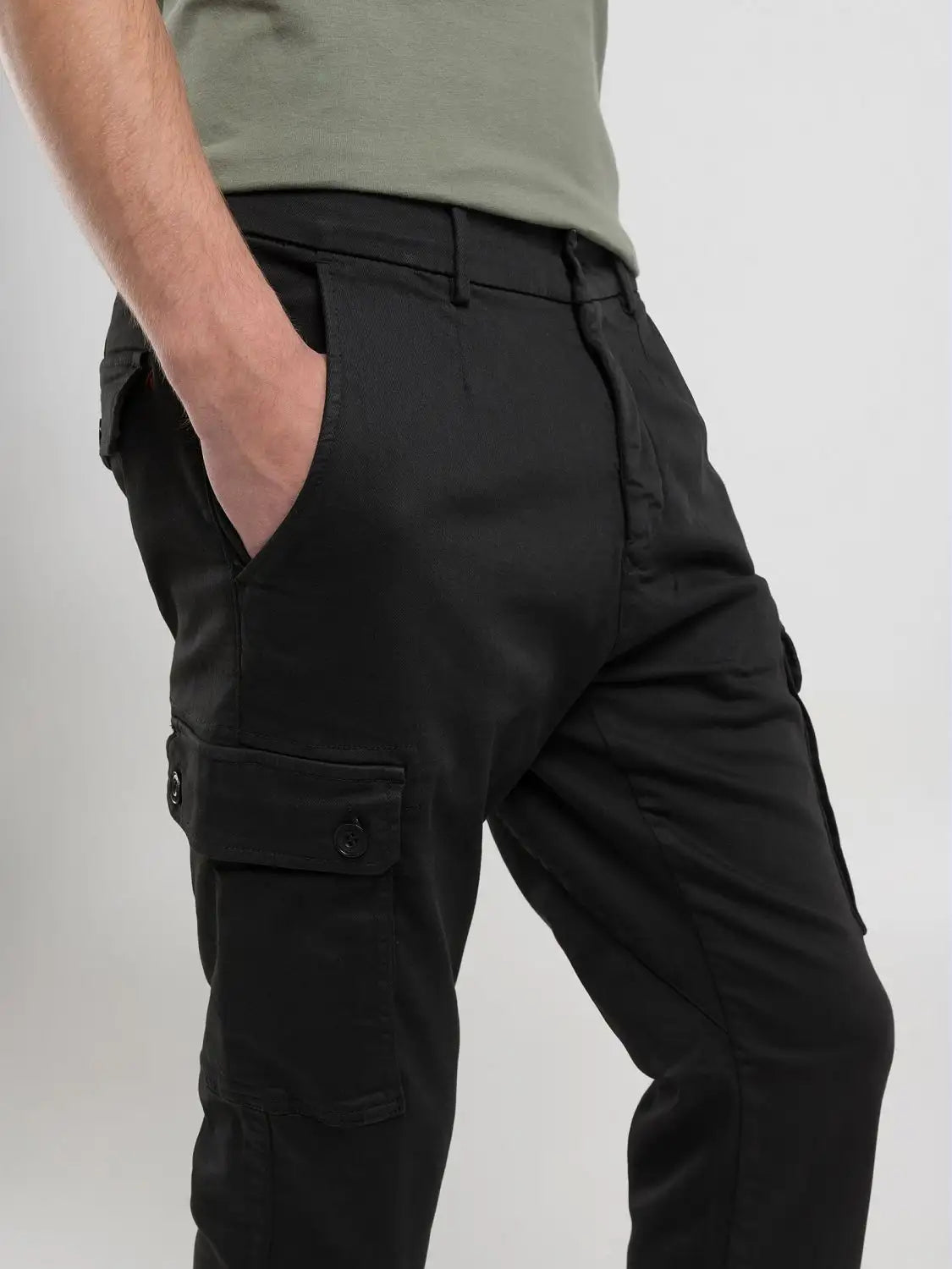 Pantalone Replay Cargo slim fit Black