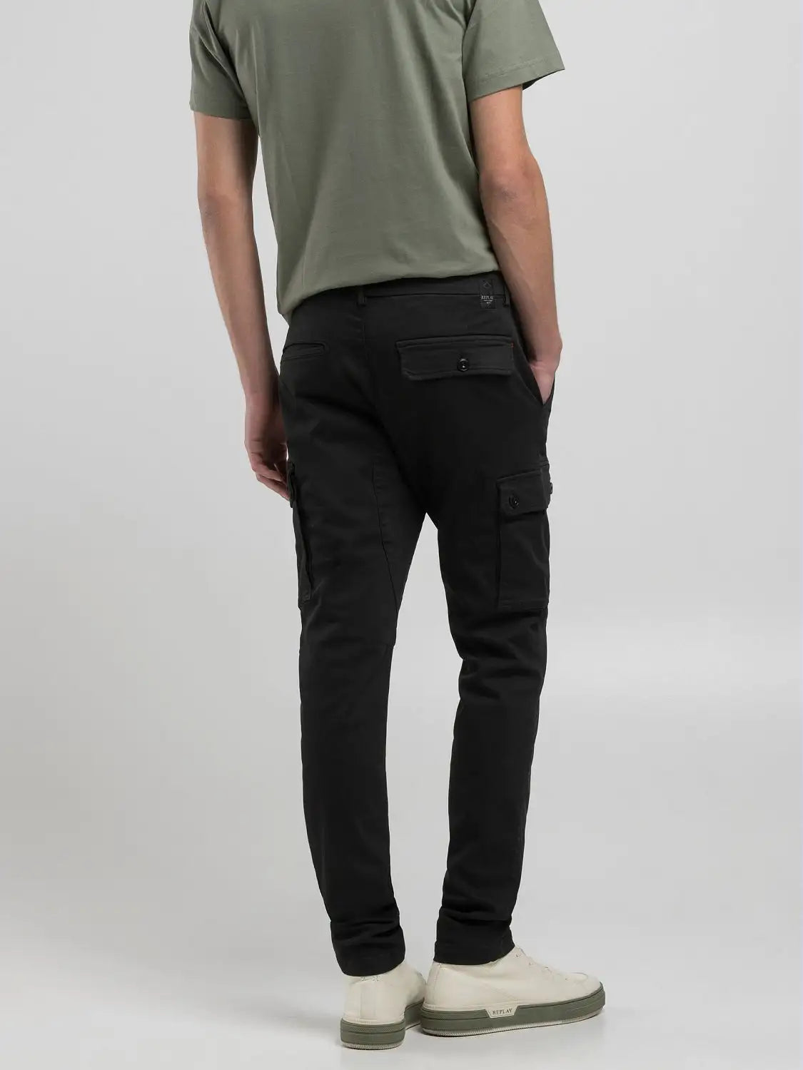 Pantalone Replay Cargo slim fit Black