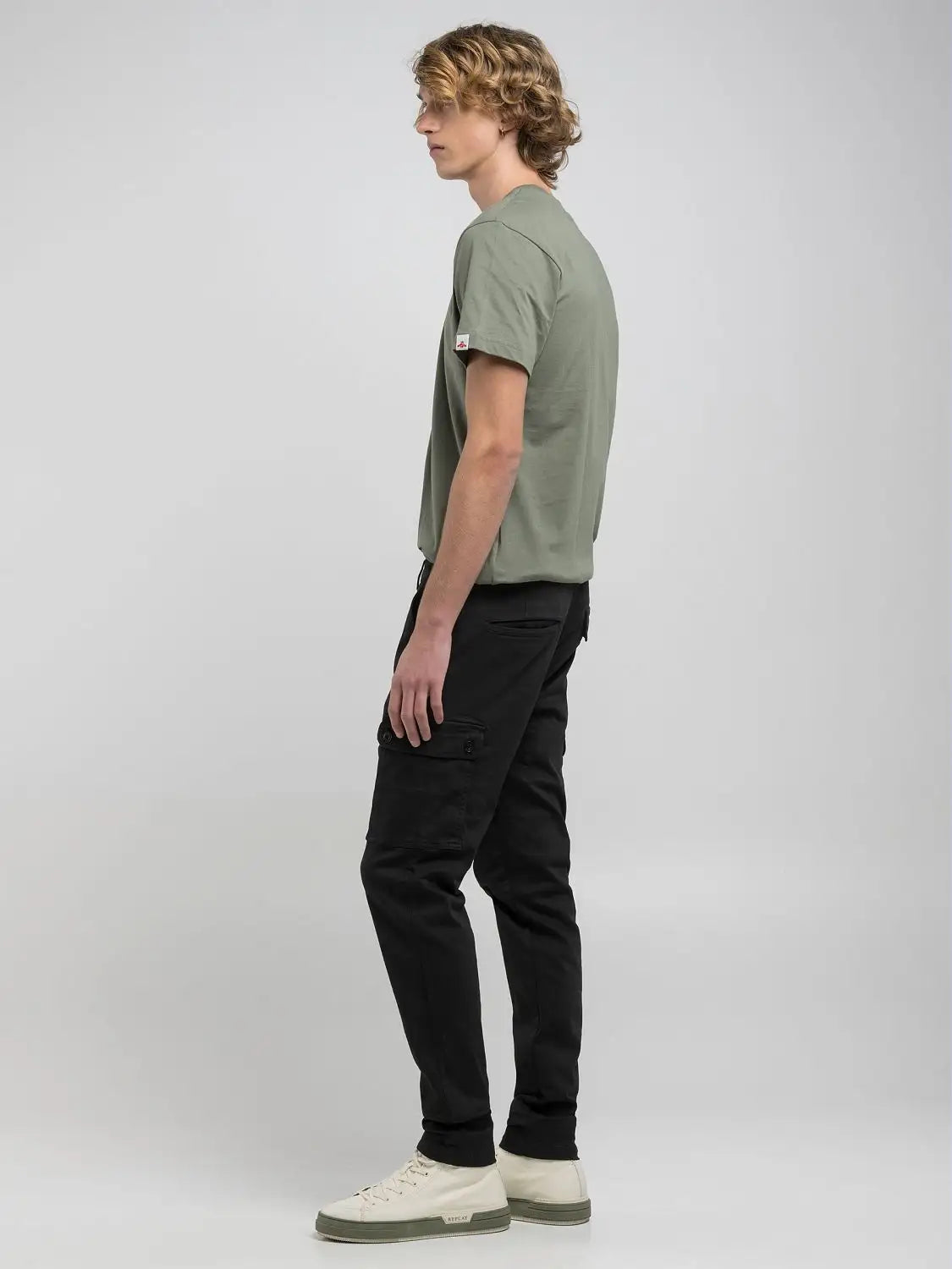 Pantalone Replay Cargo slim fit Black