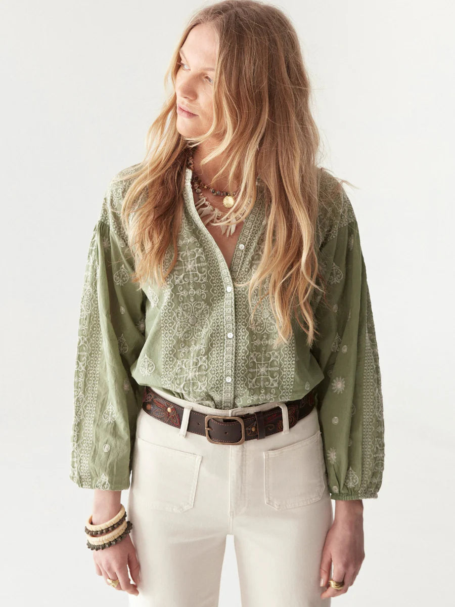 Camicia Stephanie verde di Maison Hotel