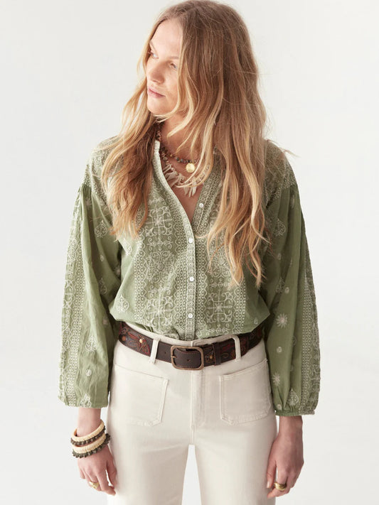 Camicia Stephanie verde di Maison Hotel