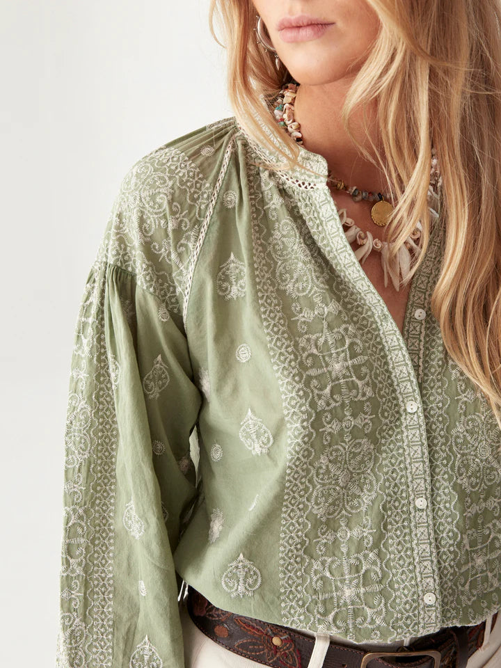 Camicia Stephanie verde di Maison Hotel