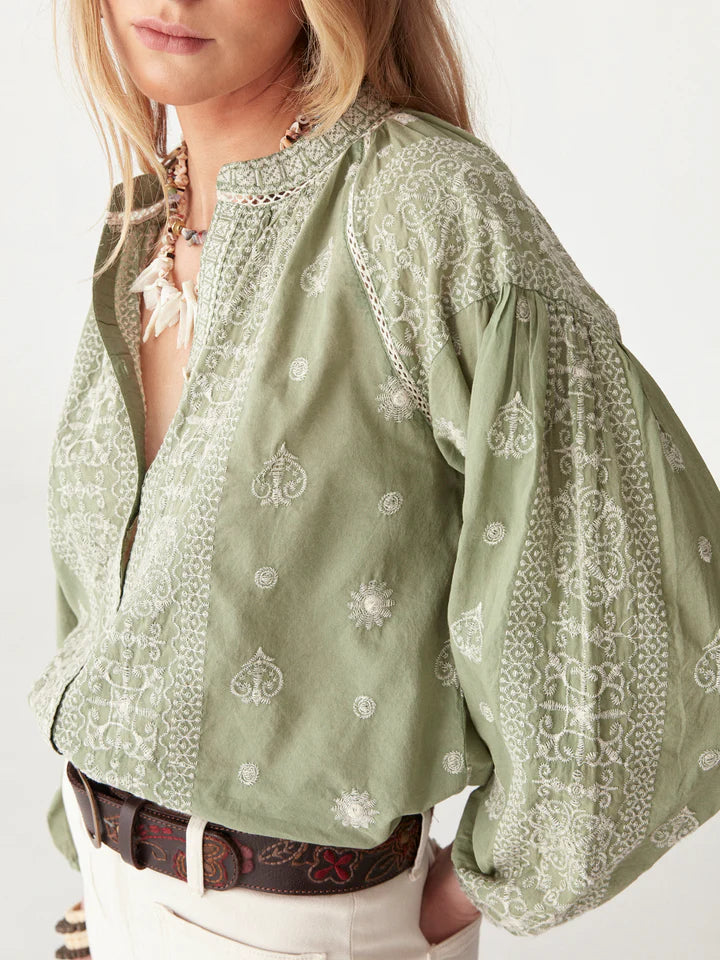 Camicia Stephanie verde di Maison Hotel
