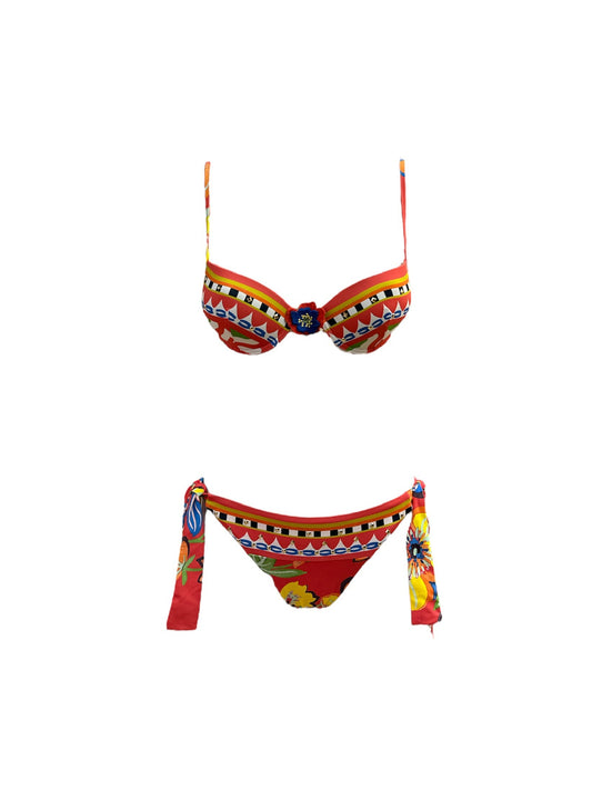 Bikini Push-up Stampa Corallo