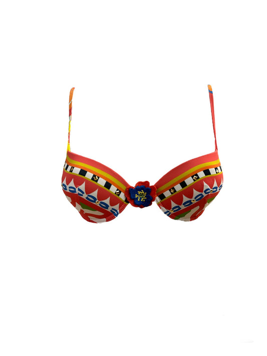 Reggiseno Push-up Stampa Corallo