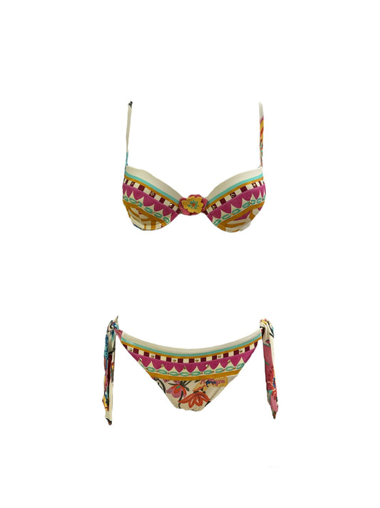 Bikini Push-up Stampa Rosa