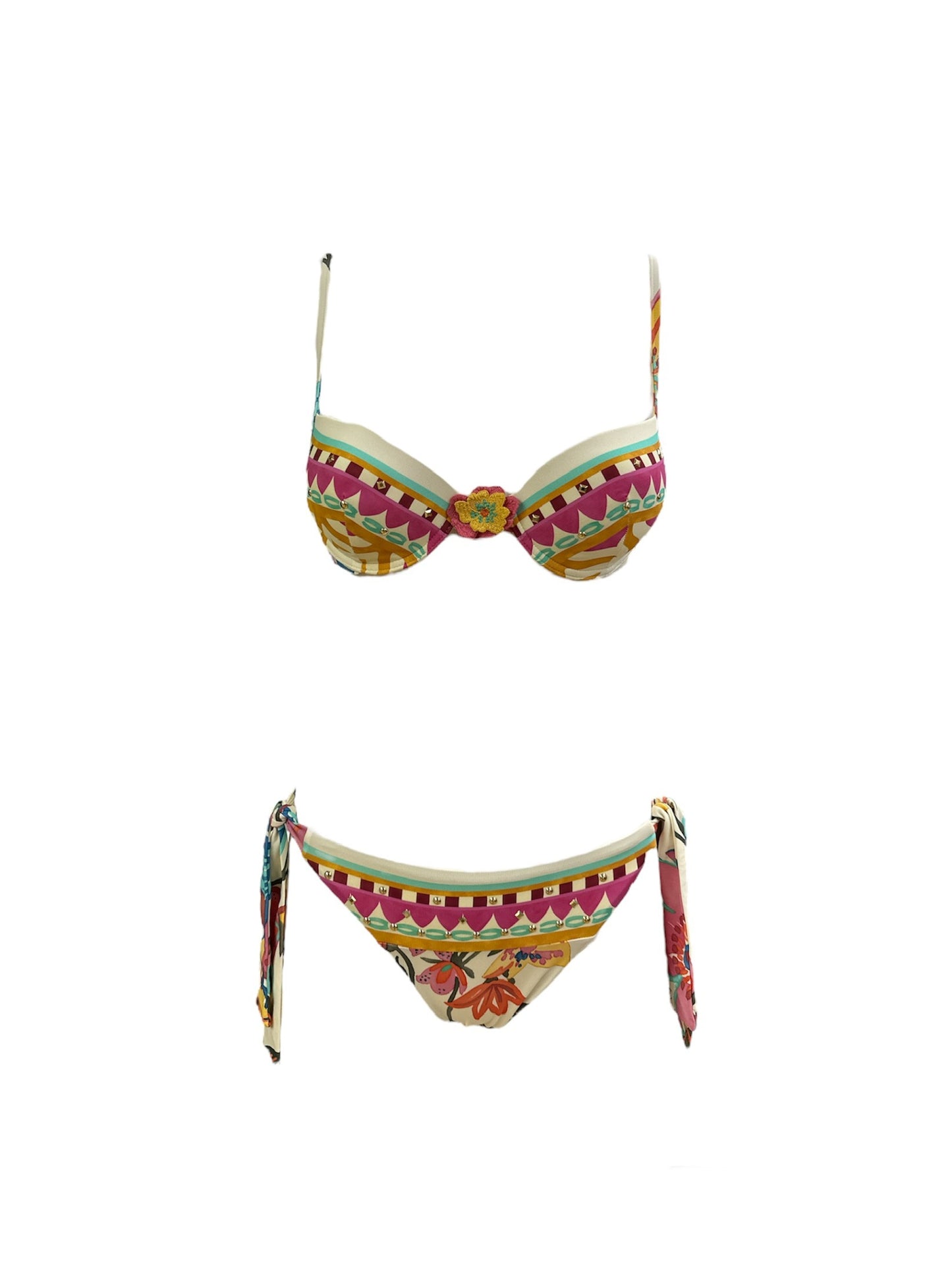 Reggiseno Costume Push-up Stampa Rosa