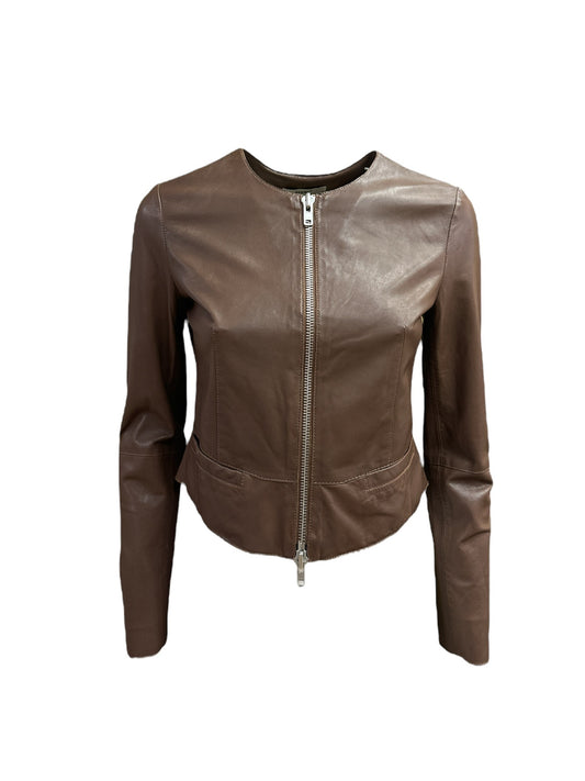 Giacca in pelle Drows marrone