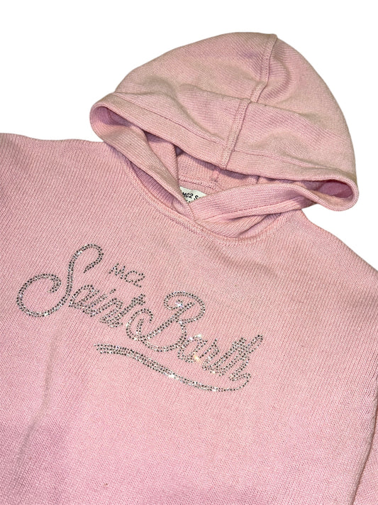 Maglia cappuccio rosa