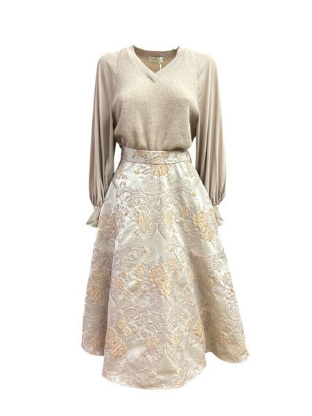 MAGLIA LUREX CHAMPAGNE