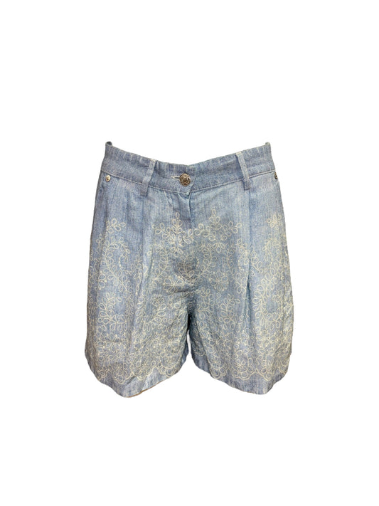 Short Lino Stampa Denim