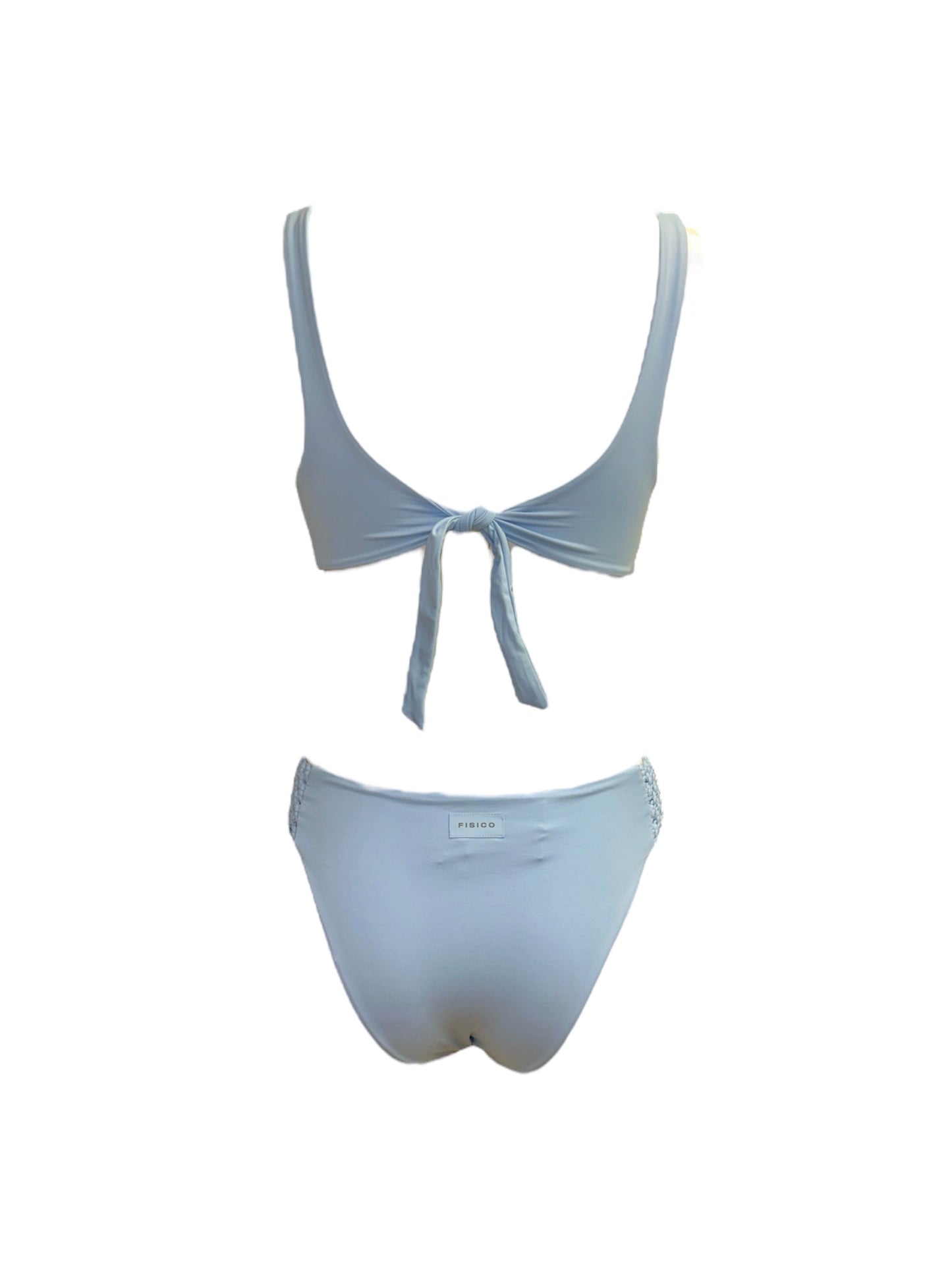 Bikini con intreccio azzurro