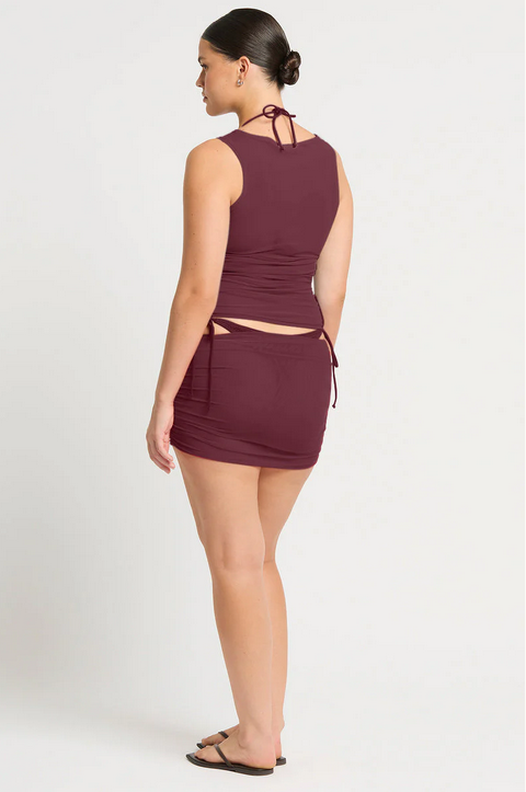 Claudia Mini Gonna Tulle Burgundy