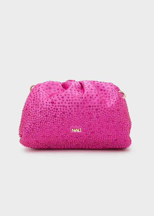 Pochette Astra Swarovski Fuxia