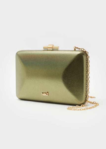 CLUTCH METALIZZATO VERDE