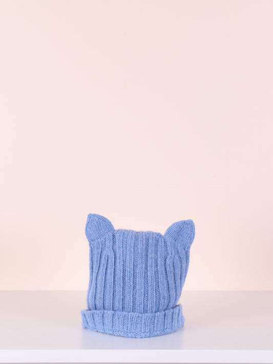 CAPPELLINO CELESTE LANA MERINO