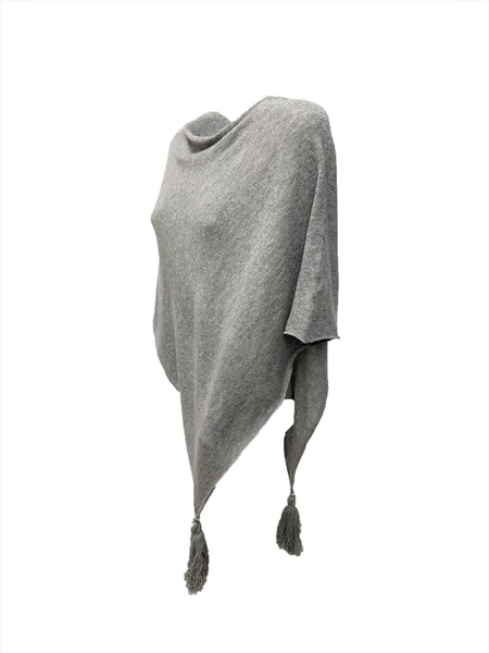 PONCHO CASHMALA GRIGIO