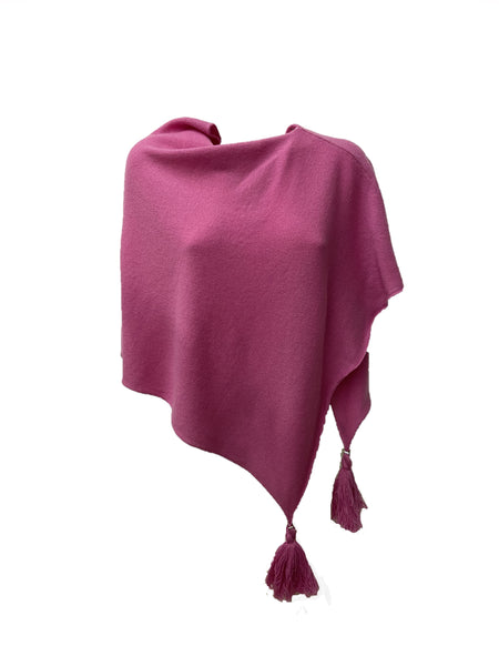 PONCHO CASHMALA ROSA CICLAMINO